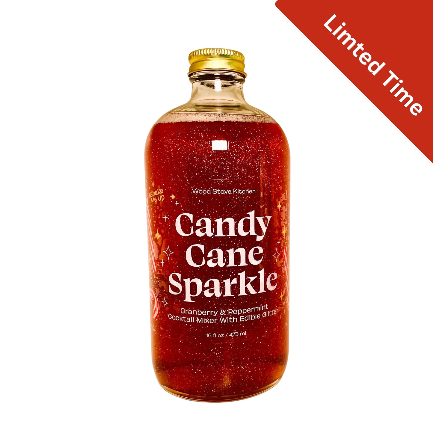 Wood Stove Kitchen Candy Cane Sparkle