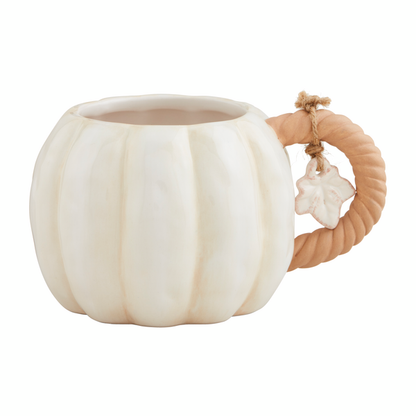 Twisted Stem Stoneware Pumpkin Coffee Mug Collection