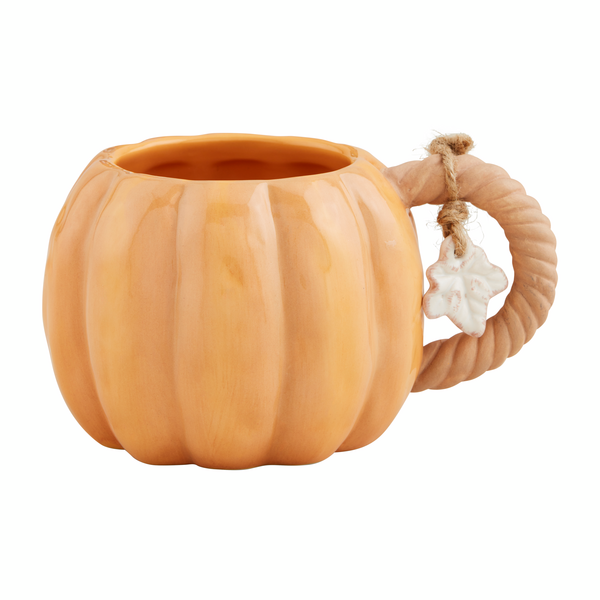 Twisted Stem Stoneware Pumpkin Coffee Mug Collection