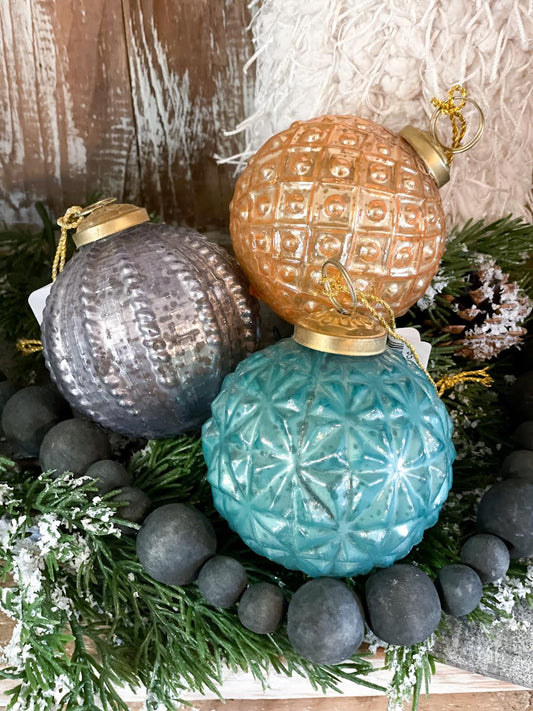 Jewel Toned Glass Ornaments