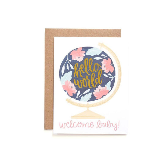 Globe Welcome Baby Card