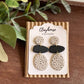 Cheetah Black & Taupe Clay Earrings