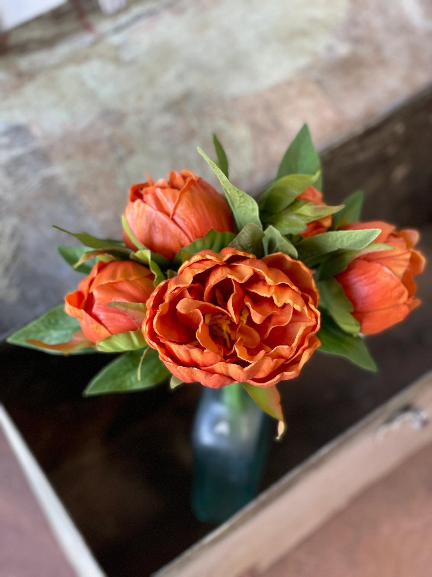 Persimmon Real Touch Peonies