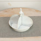 White Metal Divided Tabletop Tray