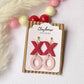 Valentines Day Clay Earrings: XO