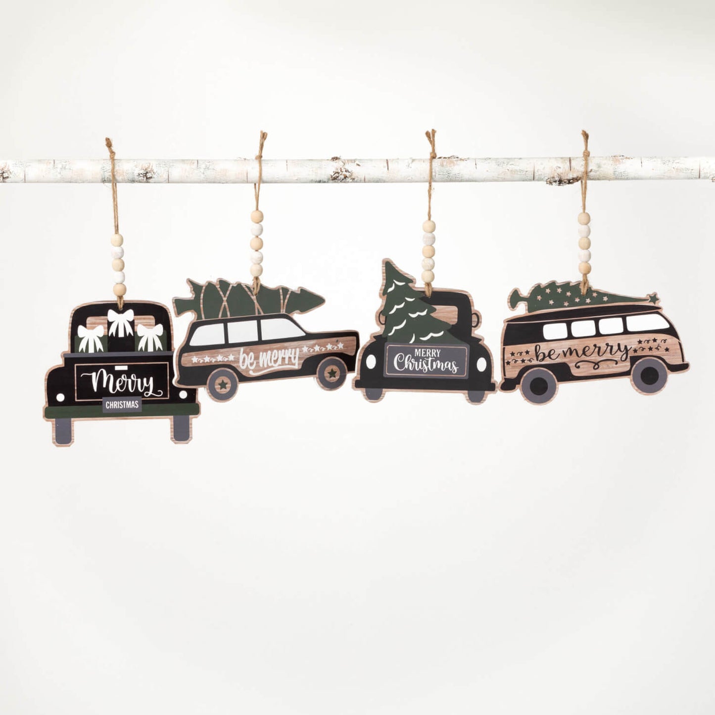 Vintage Car Wooden Ornaments